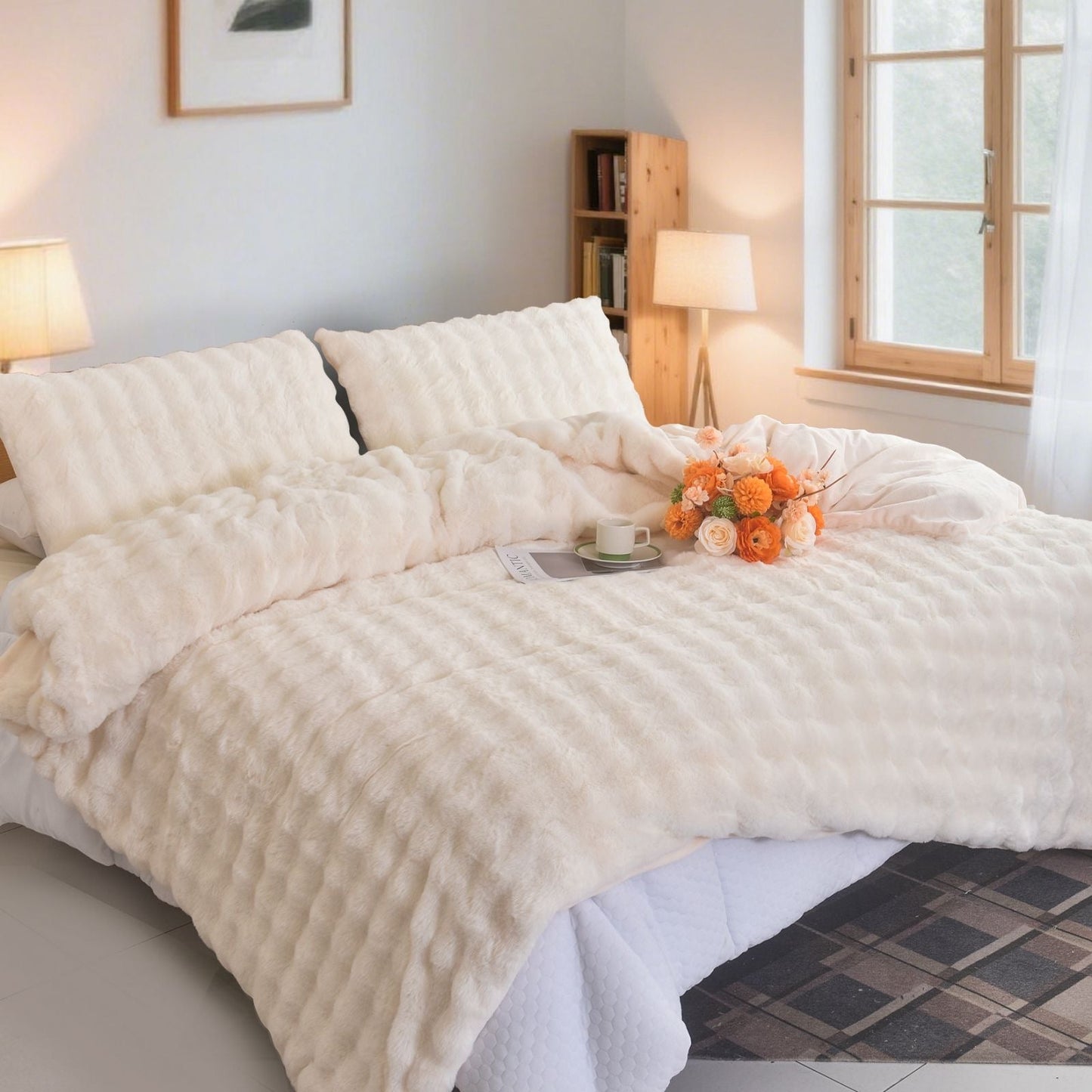 Σετ Γούνινη Παπλωματοθήκη & 2 Μαξιλαροθήκες