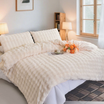 Σετ Γούνινη Παπλωματοθήκη & 2 Μαξιλαροθήκες