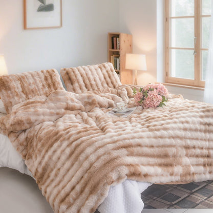 Σετ Γούνινη Παπλωματοθήκη & 2 Μαξιλαροθήκες