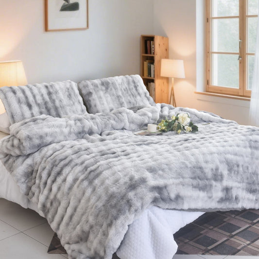 Σετ Γούνινη Παπλωματοθήκη & 2 Μαξιλαροθήκες