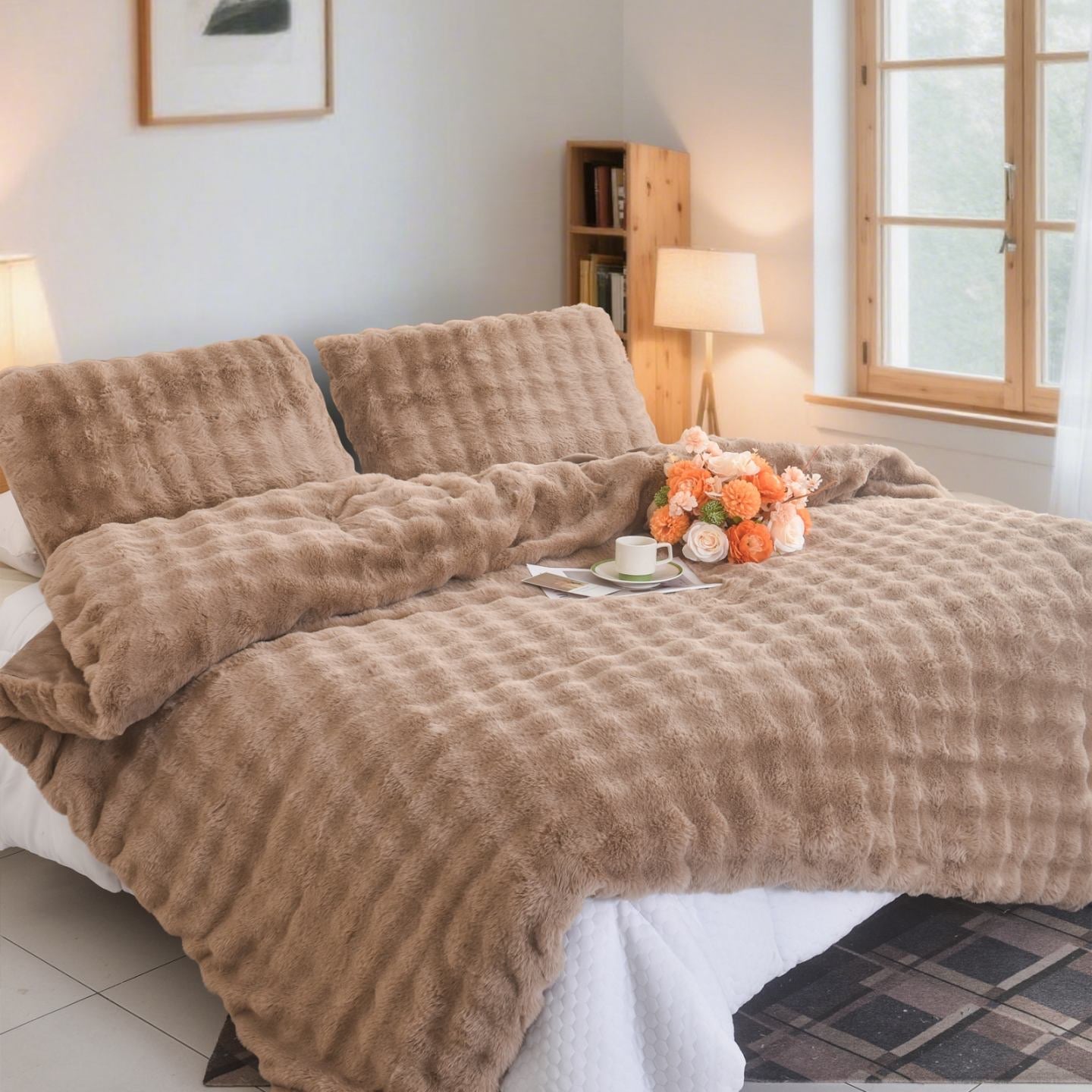 Σετ Γούνινη Παπλωματοθήκη & 2 Μαξιλαροθήκες