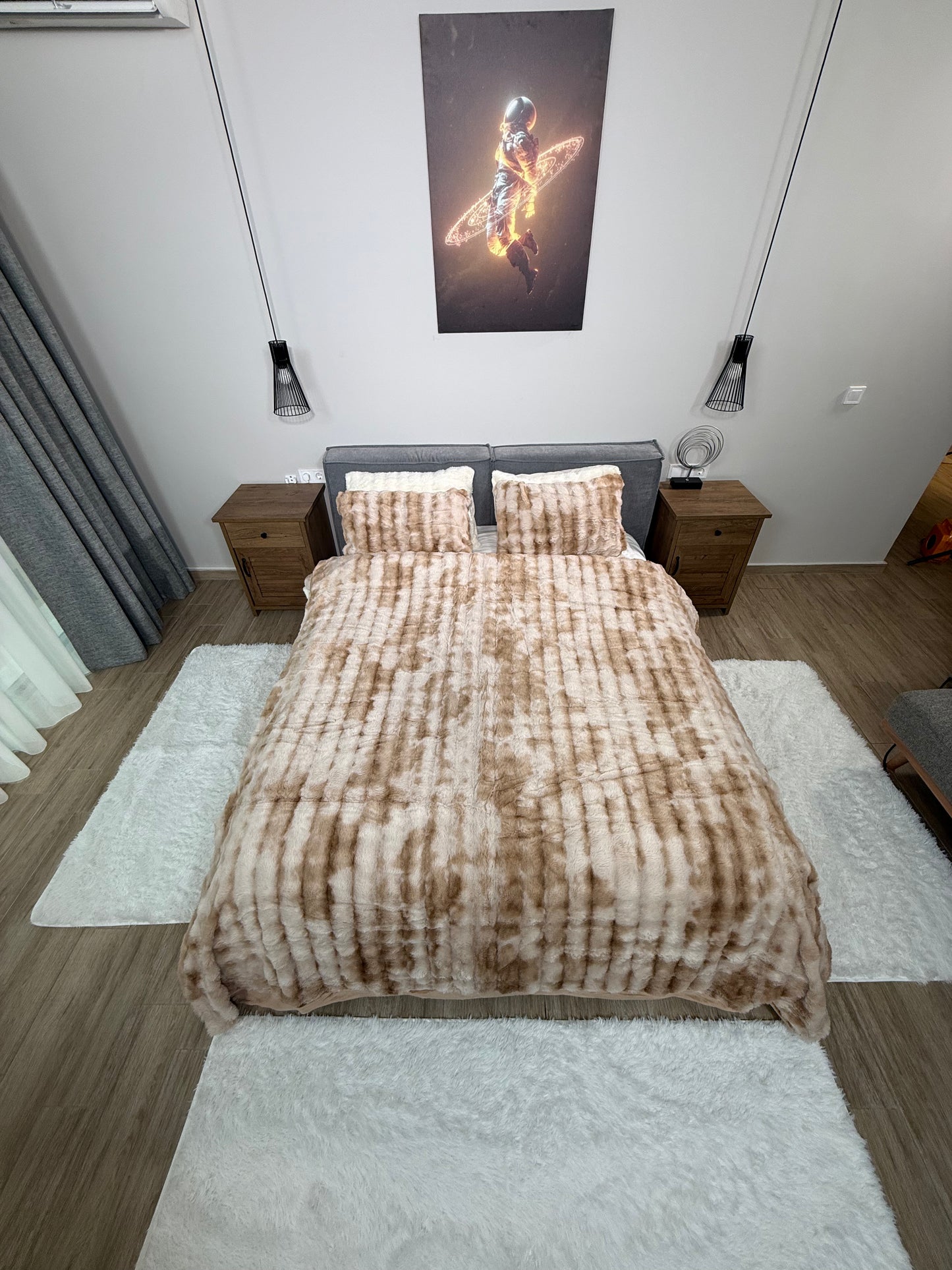 Σετ κρεβατοκάμαρας 3τμχ Shaggy (2* 70x140, 1* 70x1.80)